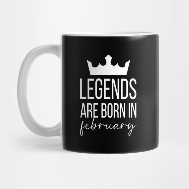 Legends Are Born In February, February Birthday Shirt, Birthday Gift, Gift For Aquarius and Pisces Legends, Gift For February Born, Unisex Shirts by Inspirit Designs